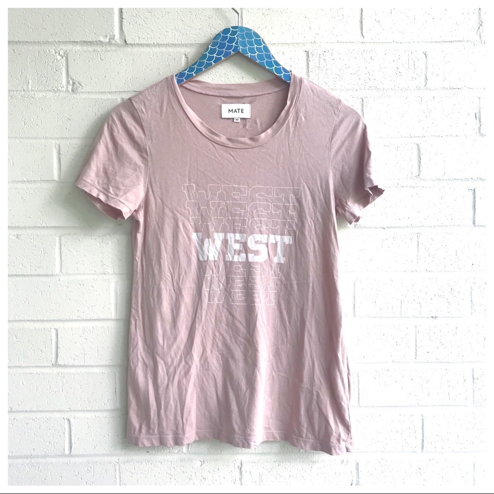 MATE the Label Alex Crew West Pink Graphic T-Shirt